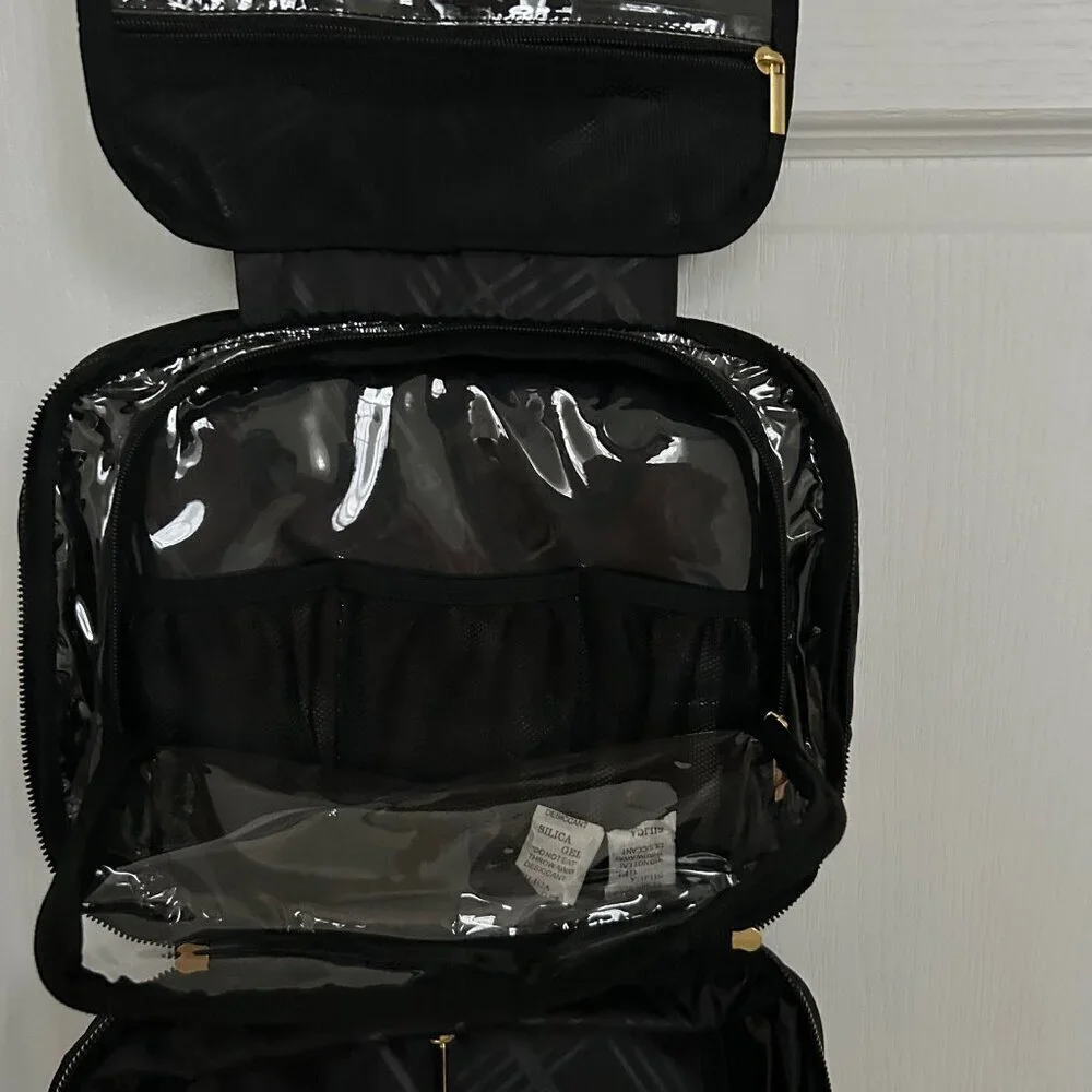 Joy Clean And Chic Expandable Toiletry Case BLACK Satin Finish NWT